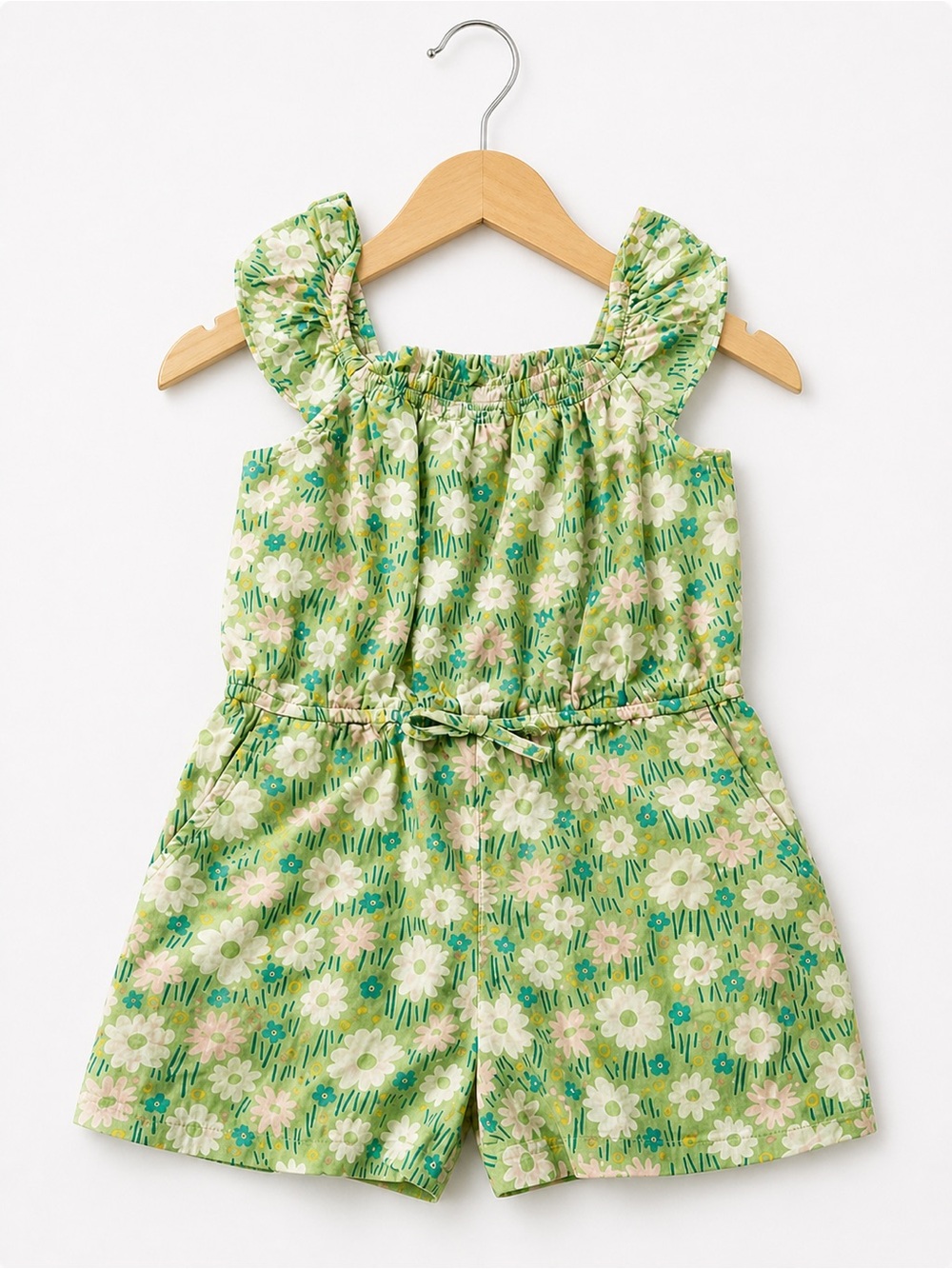 🌸 Cat & Jack Floral Romper 4T Spring Cute / Romper Floral Niña 4T 🌼